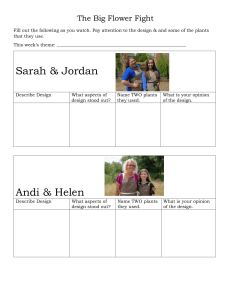 The Big Flower Fight Worksheet: Design Analysis