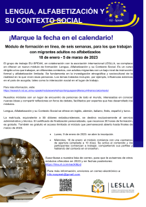 Formación en Lengua y Alfabetización para Educadores de Migrantes