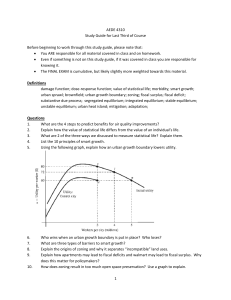 AEDE 4310 Study Guide: Urban Economics & Climate Change