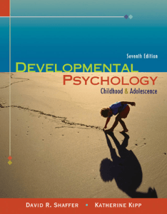 Developmental Psychology Textbook: Childhood & Adolescence