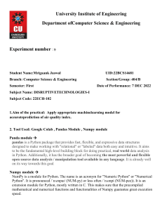 Air Quality Prediction Lab Experiment