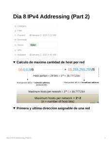 Direccionamiento IPv4 (Parte 2): Cálculo de Hosts y Configuración