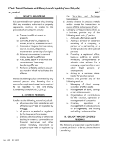 Anti-Money Laundering Act Reviewer