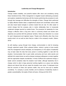 Leadership & Change Management: Theories & Strategies
