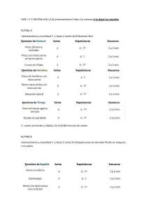 Rutina de Entrenamiento Semanal: Fases 1 y 2