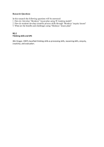 Monkeys Lesson Plan & Scientific Skills Research