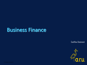 Business Finance: Cashflow Statement Presentation