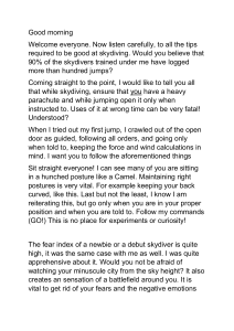 Skydiving Safety & Benefits Speech