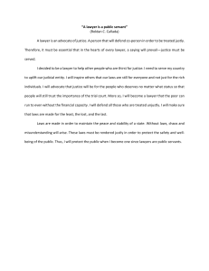 Lawyer's Pledge: Justice for All