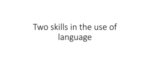 Language Skills: Clarity, Precision, Summarizing