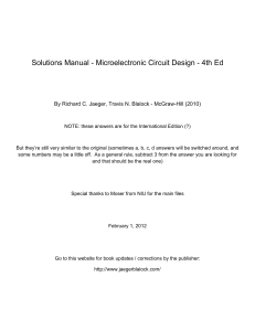 Microelectronic Circuit Design Solutions Manual 4th Ed