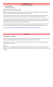Freud & Erikson: Psychosexual & Psychosocial Stages