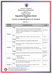 Least Learned MAPEH Skills, Grades 1-6, Quarter 1