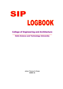 ME Student Internship Logbook - Iloilo Science & Tech