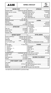 A32S Normal Checklist - Flight Operations