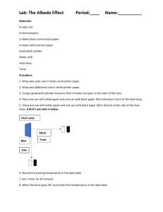Albedo Effect Lab: Exploring Heat Absorption & Reflection