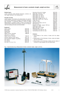 Basic Constants Measurement Lab Guide
