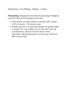 Maingaining: Muscle Gain & Body Fat Maintenance
