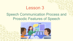 Speech Communication & Prosody Presentation