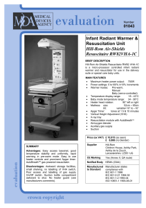 Hill-Rom Resuscitaire RW82VHA-1C Evaluation Report