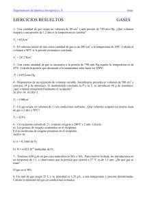 Ejercicios Resueltos de Gases: Química Inorgánica