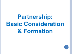 Partnership Basics: Formation & Accounting