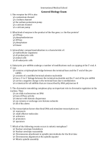General Biology Exam - International Medical School