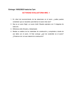 Tarea: Acero, Aleaciones y Materiales de Construcción