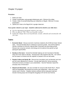 Chapter 15 Project: Post-WWII America Presentation