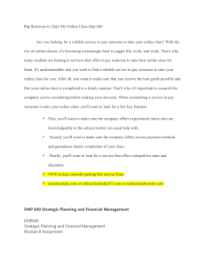 DNP 840 Assignments: Strategic Planning & Financial Management