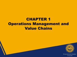 Operations Management & Value Chains Presentation