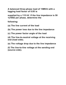 Three-Phase Load Calculation Problem Set