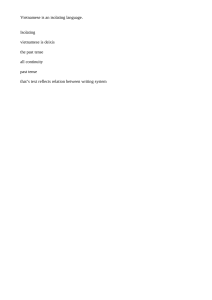 Vietnamese Language Linguistics