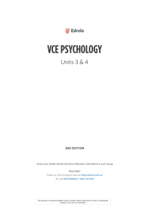 VCE Psychology Units 3 & 4 Textbook