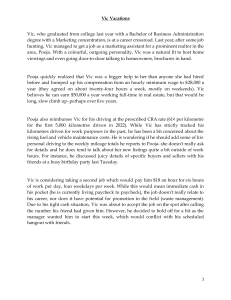 Vic Vacations: Business Case Study