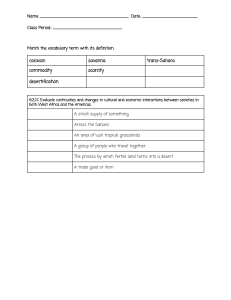 West Africa Vocabulary Worksheet