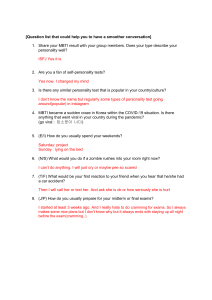 MBTI & Conversation Starters: Question List
