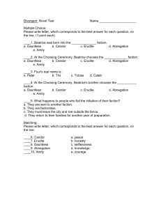 Divergent Novel Test