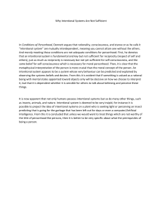Intentional Systems and Personhood: A Dennett Analysis