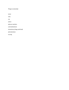 Medication Study Guide: Key Drug Information