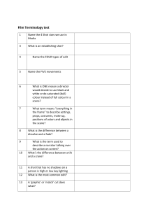 Film Terminology Test: Media Studies Quiz