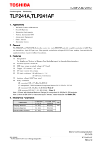 TLP241A, TLP241AF Photocoupler Datasheet
