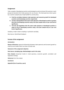 Trade Openness & Economic Growth Assignment