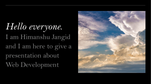 Web Development Presentation: HTML, CSS, JavaScript