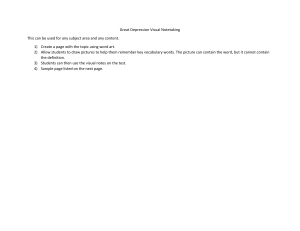 Great Depression Visual Notetaking Guide