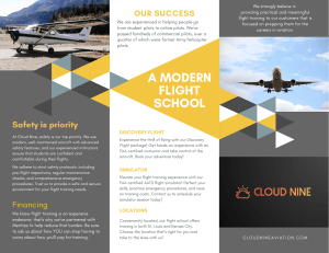 Cloud Nine Aviation: Flight School Brochure