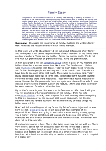 Family Essay: Structure, Roles, and Generational Differences