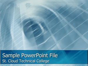Sample PowerPoint Presentation - St. Cloud Technical College