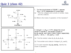 Transistor Circuit Analysis Quiz