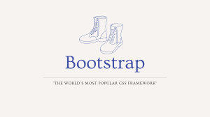 Bootstrap: Responsive Web Design with CSS Framework